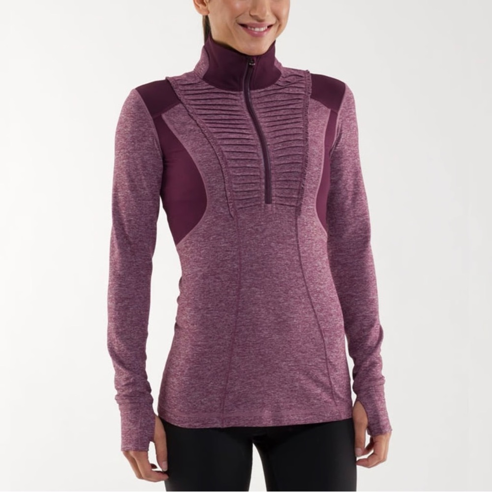 Lululemon Run your heart out pullover in purple size 10